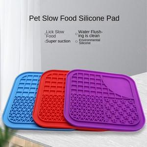 Dog Licking <b>Mat</b> Pet Silicone Slow Food <b>Mat</b> with Suction Cup Non-Slip Anti-Choke <b>Cat</b> Licking Placemat Tableware Supplies - Product Image 2