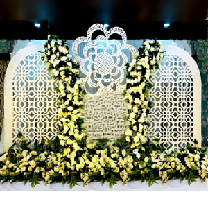 Paneles de Corte Láser de Nuevo Diseño para Escenarios, Marcos de Corte Láser Modernos para Decoración de Bodas, Fondo Metálico para Corte Láser Estilo Londres - Product Image 1