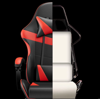 Chaise de jeu ergonomique RGB LED avec haut-parleurs en cuir PU, chaise de bureau de haute qualité pour gamer