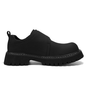 Nouvelles Chaussures Décontractées en Cuir Noir Style Britannique à Bout Épais pour Hommes Printemps 2026 – Tendance Jeunesse, Chaussures de Travail Basses - Product Image 4