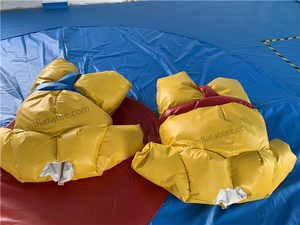 Costume de mascotte de <span class=keywords><strong>sumo</strong></span> gonflable jaune personnalisable pour les jeux de fête - Product Image 3