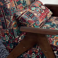 Fauteuil inclinable en bois massif de style ethnique nomade vintage, mobilier de maison pour balcon, salon et chambre à coucher, usage de loisirs