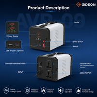 Stabilisateur de tension AVR monophasé 1KVA 120/220V personnalisable, type relais automatique, avec temporisation 6s/180s, directement de l'usine