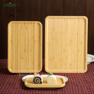 Assorted Shapes Bamboo Wooden Food <b>Tray</b> Custom Logo Picnic <b>BBQ</b> Serving Plate For Hotel Bakery Restaurant Wholesale - Product Image 5