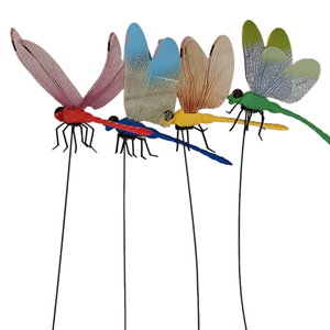 Libellula palo colorato da giardino pali per interni arredamento esterno - Product Image 1
