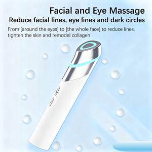 قلم ومدلك لاسلكي كهربائي لإزالة تجاعيد العين للهالات السوداء وشد الجلد مطاط بلاستيكي ABS من السيليكون - Product Image 3