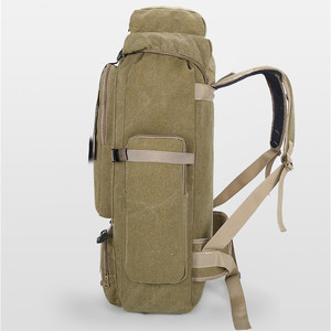 Mochila Deportiva Impermeable Vintage <span class=keywords><strong>de</strong></span> Alta Calidad 2022, para Viajes al Aire Libre, Montañismo, Gran Capacidad, Lona, Camping, 80 <span class=keywords><strong>Litros</strong></span> - Product Image 2