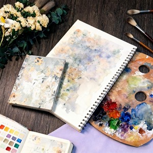 Carnet de notes A5 style peinture à l'huile, agenda estompé pour filles au goût raffiné, carnet vierge - Product Image 1