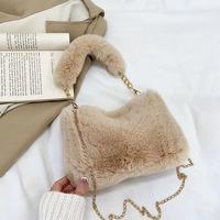 Sac à bandoulière en peluche, sac à main mignon en fausse fourrure, écologique, léger, pliable, durable, imperméable, sac fourre-tout décontracté pour femmes