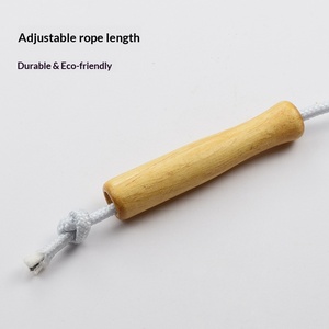 Cuerda de Saltar de Algodón con Mango de Madera Natural de 3m, Personalizable y Ecológica para Ejercicio en Casa y al Aire Libre - Product Image 3