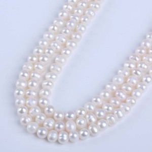 Perlas de Agua Dulce Blancas Casi Redondas de 7-8 mm al por Mayor de Zhuji, Cuentas Sueltas Rosadas Semiterminadas para Manualidades DIY - Product Image 5