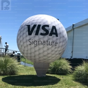 Pallone da golf gonfiabile gigante personalizzato con logo e tee, modello gonfiabile pubblicitario per campi da golf, club/eventi, oggetto decorativo/torneo - Product Image 1