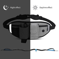 Ceinture de taille réglable avec sangle de poitrine et corde de traction sac pliable pour animaux de compagnie pour la marche, la course à pied, le jogging, l'entraînement des chiens