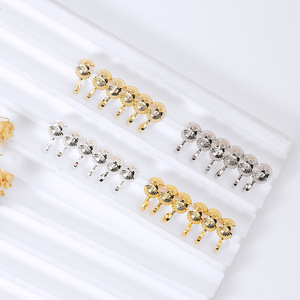Shell Buckle Jewelry Finding 18K Gold Plated Copper B81 DIY Beaded Accessory - Product Image 3