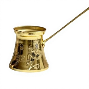 Cafetière en laiton élégante et luxueuse avec un design écologique pour la maison et les cafés, améliorant la présence de la table et l'appréciation du café chaud - Product Image 1