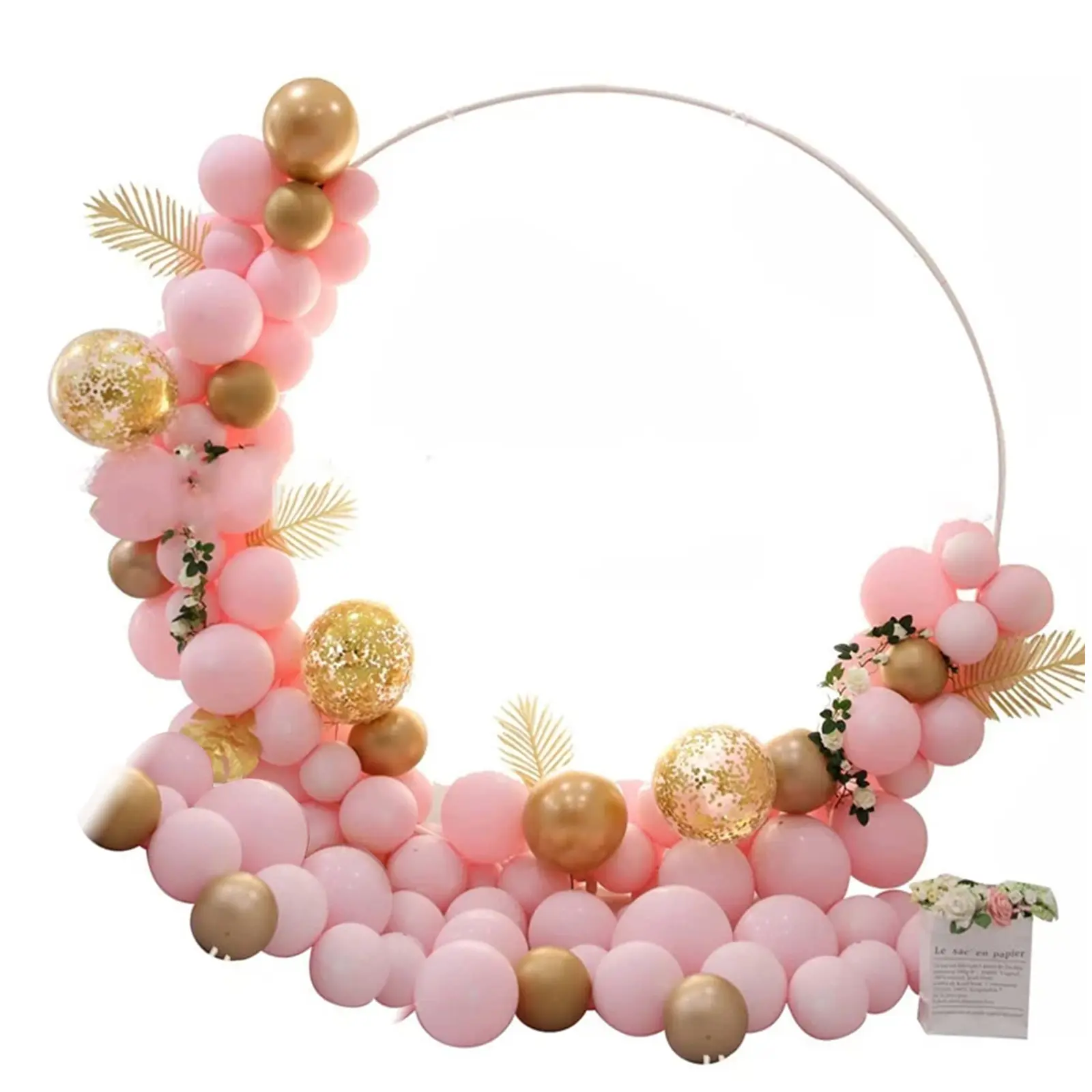 Arco di palloncini a cerchio in plastica da 150CM con supporto per cornice per ghirlanda anello basi per palloncini decorazioni per feste di compleanno di nozze Kit per arco di palloncini