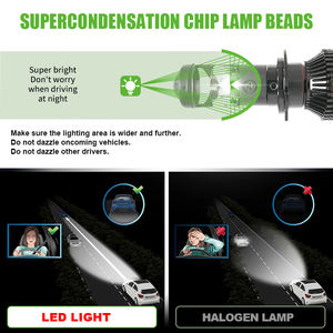 Ampoules <span class=keywords><strong>de</strong></span> phares LED H4 MP4A 600 % plus lumineuses 114W 9000LM 6500K Blanc Froid pour une Conduite Sûre, Système d'Accessoires <span class=keywords><strong>Moto</strong></span> Tout-Terrain - Product Image 2