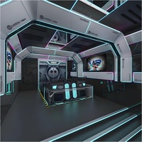 Équipement de cinéma intérieur en orbite de vol à œil nu 10D simulateur de plate-forme rotative à écran de 360 degrés pour les téléspectateurs