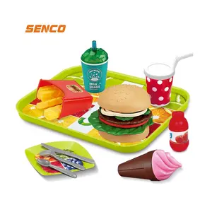 Children cooking set simulation dessert plastic fast food Role Game Kitchen Pretend Play Hamburger Simulation Food Toy