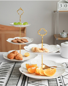 Soporte para Pastel de Tres Niveles de Alta Calidad, Bandeja para Aperitivos de Dos o Tres Niveles, Plato para Servir Postres, Dulces y Té de la Tarde, Platos para Servir en el Hogar - Product Image 6