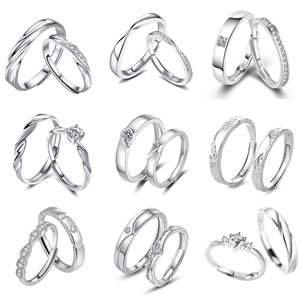 Merryshine Crown Zircon boda pareja amor muestra diamante cobre joyería único compromiso pareja anillo para hombres mujeres - Product Image 4