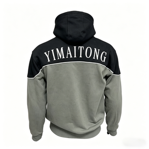 Heavyweight 100% Cotton Slim Fit Plain Embroidery Custom Men Hoodie Sweatshirts Manufacturer - Product Image 2