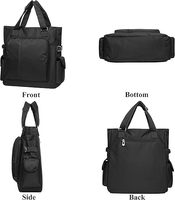 Toile Sac Fourre-Tout Étanche Nylon Multi Poche Sacs À Bandoulière Ordinateur Portable Sac De Travail Professeur Sac À Main et Sacs À Main pour Femmes Hommes Polyester