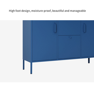 Venta Directa de Fábrica, <span class=keywords><strong>Aparador</strong></span> Moderno de Metal Azul con 3 Cajones para Almacenamiento en Dormitorio y Sala de Estar - <span class=keywords><strong>Muebles</strong></span> de Hotel - Product Image 5