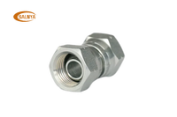 Adaptateur hydraulique à sertir en acier au carbone haute pression, filetage britannique BSPP femelle, cône à 60 degrés, raccords de tuyau 3B