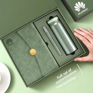 Carnet A5 personnalisé avec logo, couverture rigide en PU, stylo et mug à café – Coffret cadeau d'entreprise pour récompenses du personnel de bureau - Product Image 1