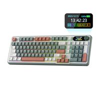 OEM ODM S98 Wireless Mechanical Keyboard with Smart Display Knob 96 RGB Wireless Gaming Keyboard BT24GUSBC Hot Swappable Custo