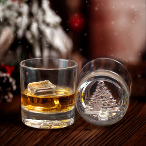 Nuova <span class=keywords><strong>collezione</strong></span> natalizia personalizzata Dign Whiskey Glass rock Tree Bottom Cup - Product Image 1
