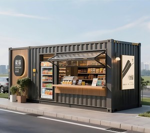 Negozio Modulare Contemporaneo in Pannelli Sandwich d'Acciaio Traspiranti, per Esterni, ad Alto Traffico e Famoso Online, per Uso Turistico e Commerciale - Product Image 4