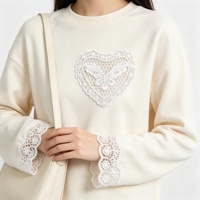 En gros, Applique en dentelle blanche en forme de cœur, en soie de lait, broderie ajourée florale, pour costumes, sacs, vêtements de mariée et artisanat DIY