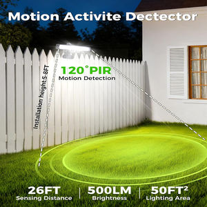 ALECTER ไฟ LED แบบหนีบพลังงานแสงอาทิตย์ 500LM IP65 กันน้ำ อายุการใช้งานแบตเตอรี่ 20 ชั่วโมง แสงสีขาวอบอุ่น ไฟรักษาความปลอดภัย รั้วแบบเชื่อมต่อ - Product Image 3