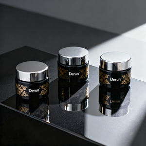 핫 세일 골드 플라스틱 캡과 다채로운 유리 크림 병 항아리 5g 10g 15g 20g 30g 50g 100g 스킨 케어 맞춤형 로고 - Product Image 3