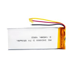 Ultra Dünne Lithium-ionen Batterie 303080 Wiederaufladbare <span class=keywords><strong>3</strong></span>,7 v 850mah Lipo Batterie für Elektrische Spielzeug - Product Image 3