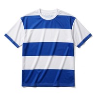 Maillots de football personnalisés blancs et bleus, respirants, à séchage rapide, à manches courtes, coupe classique, adaptés à un usage décontracté et aux trajets quotidiens. OEM