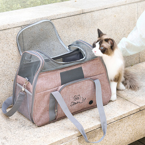 Transportín de Viaje para Perros y Gatos de Tela Oxford Transpirable con Malla, Amplio Espacio, Bolsa de Transporte para Mascotas que Evita el Efecto de Vapor CWB001 Hecho en China - Product Image 2