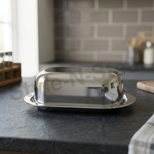 Beurrier en émail personnalisé avec couvercle en acier inoxydable pour gâteau fromage autres délices - Product Image 4