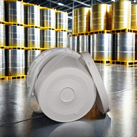 Tambour en plastique blanc et transparent de 20L de qualité alimentaire seaux et barils ronds de 5 gallons pour l'emballage