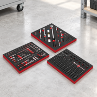 Ensemble de 149 outils de clé dynamométrique et de douilles à chocs en 3 ensembles, dans des plateaux en mousse EVA, pour armoire à outils roulante, garage et atelier de réparation automobile