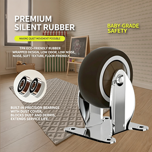 Stainless Steel Swivel Caster Wheel 125mm Polyurethane Brake Locking Mechanism Industrial Use 250kg Capacity Maintenance Free - Product Image 3