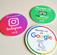 Tarjeta NFC Redonda de 100 mm, Tarjeta NFC Circular NTAG 213 para Reseñas de Google, Tarjeta de Presentación para Negocios, Facebook, TIKTOK