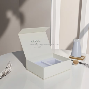 Custom <b>Book</b>-Shape Rigid Cardboard Gift Box with Fancy Magnetic Lid EVA Lining for Skin Care Serum Face Cream Embossed Printing - Product Image 1