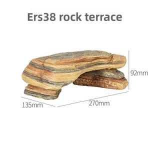 Plataforma para reptiles con <span class=keywords><strong>cueva</strong></span> oculta, <span class=keywords><strong>puente</strong></span> de resina con aspecto de roca, decoración para terrario, hábitat realista de piedra para tortugas, lagartos y geckos - Product Image 3