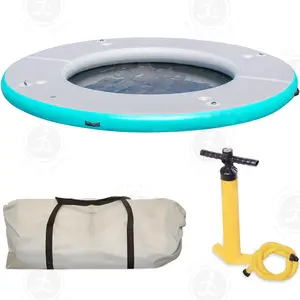 Hamac rond en maille pour jeux d'eau Hamac gonflable pour spa et piscine avec flotteur Hamac gonflable pour piscine avec porte-gobelet