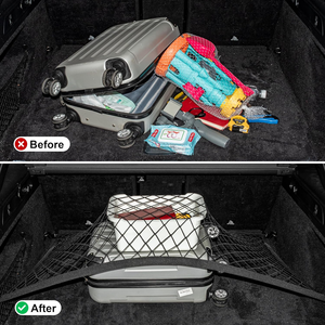 Filet de chargement élastique TengHui en polyester et PP, organisateur de coffre de voiture SUV, filet de rangement avec crochets ABS, 27,5x19,6 pouces, pour benne de camion - Product Image 6