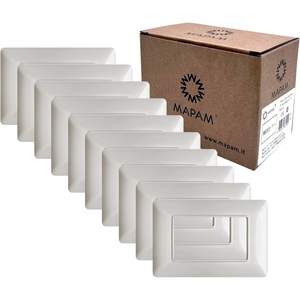 Placa Bticino de 3 Posiciones Modelo 503 de Plástico IP44 con Autoprueba para Tomas Eléctricas - Product Image 2