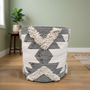 Fabriqué à la main écologique coton panier de rangement coloré Flexible Pot de fleur Vase durable usage domestique organisateur pliant caractéristique - Product Image 3